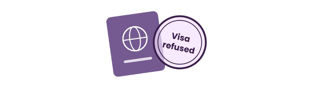 A passport stamped "Visa refused".